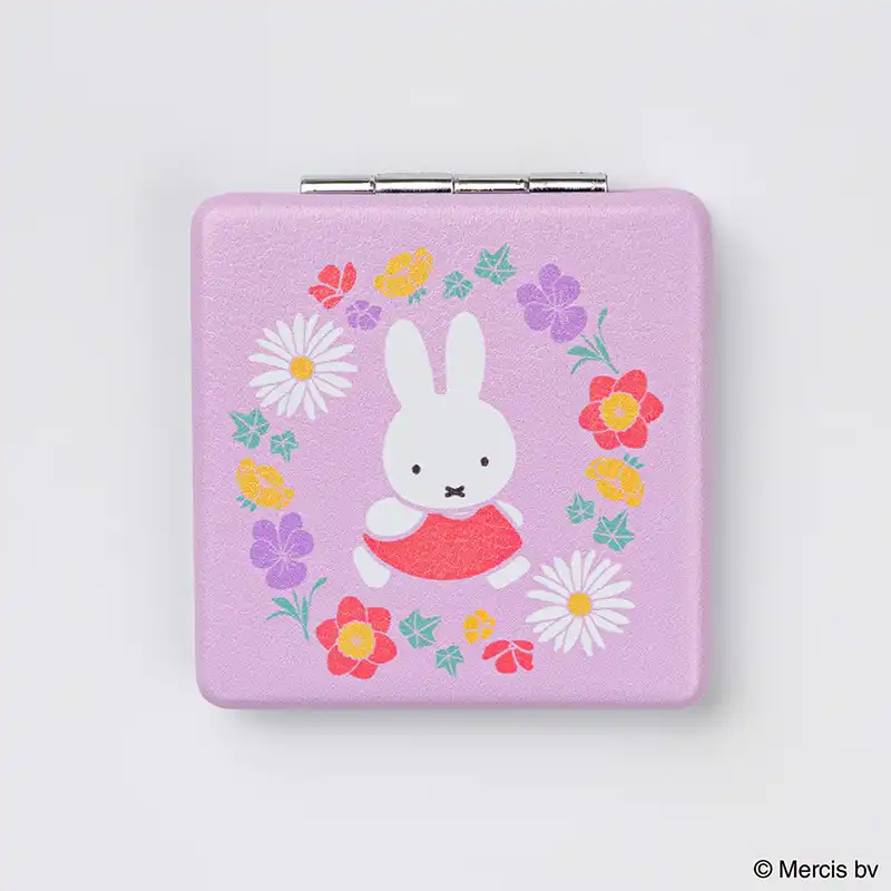 miffy ミッフィー MIFFY BLUE FLOWER コンパクトミラー ピンク/MIFF-208D
